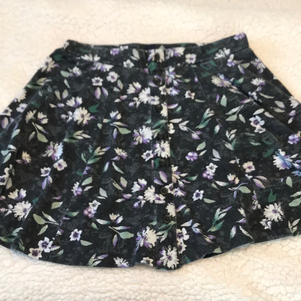 High waste floral shirt